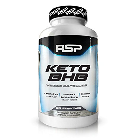 RSP Keto BHB Capsules, Keto Supplement with Exogenous Ketones to Support Ketogenic Diet, Boost Energy and Burn Fat in Ketosis, Patented Beta-Hydroxybutyrate BHB Salts, 240 Vegetarian Capsules, 60 serv