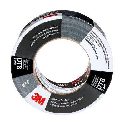 3M DT8 Industrial Strength Multi-Use Duct Tape, Silver, 1.88in x 25 yd x 8 mil Thickness � Professional Grade Adhesive, 1 Pack