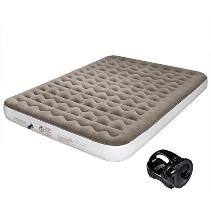 Etekcity Camping Air Mattress Inflatable Single High Airbed Blow up Bed Tent Mattress with Rechargeable Air Pump, Height 9", Twin/Queen Size