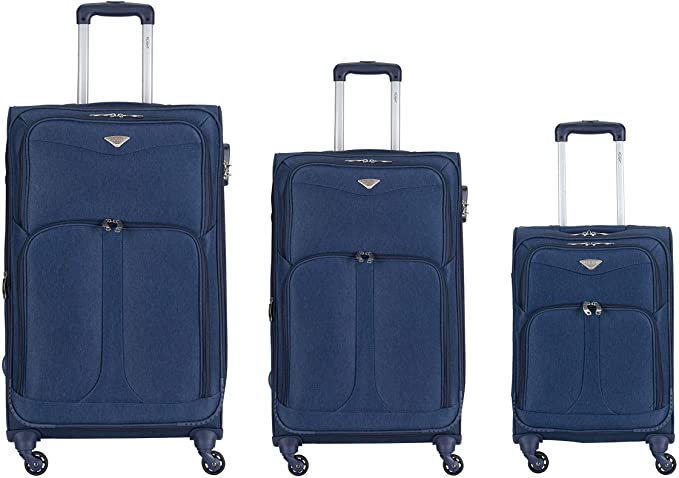 Flight Knight Lightweight 4 Wheel 800D Soft Case Suitcases Maximum Size for Delta, Virgin Atlantic Airlines Cabin & Hold Luggage Options Approved for 67 Airlines Including easyJet, BA & Many More!