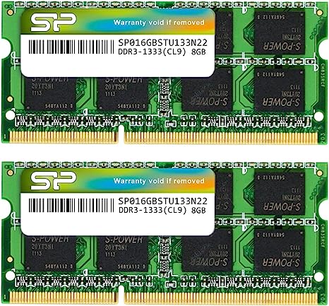 シリコンパワー ノートPC用メモリ 204Pin SO-DIMM DDR3-1333 PC3-10600 8GB×2枚組 SP016GBSTU133N22