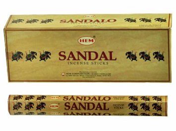Sandal Sandalwood - Box of Six 20 Gram Tubes - HEM Incense
