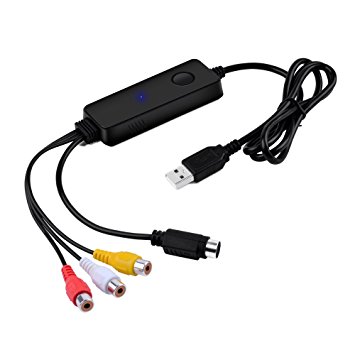 EAS USB 2.0 Video Audio Grabber Capture Card / VHS to DVD Converter / Digital Video Grabber Devices for Windows Mac iMac PC