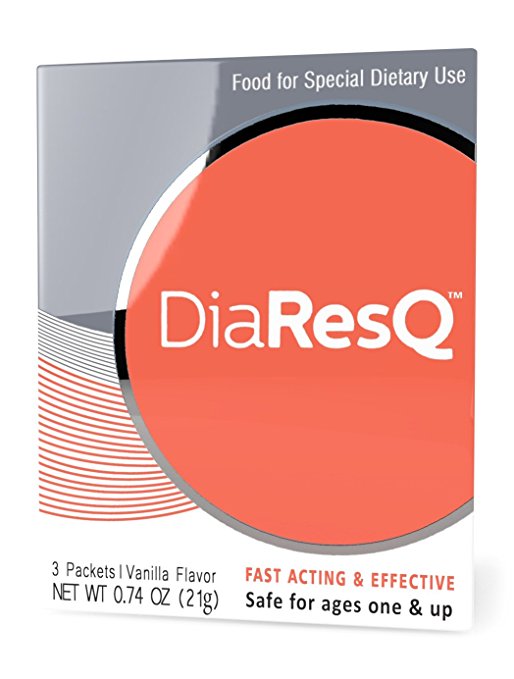 DiaResQ Diarrhea Relief for Adults, Vanilla, 3 Packets