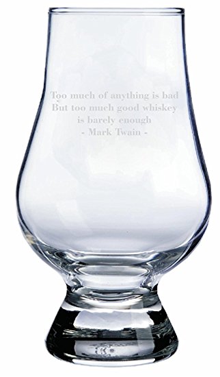 Mark Twain Quote Glencairn Whisky Glass
