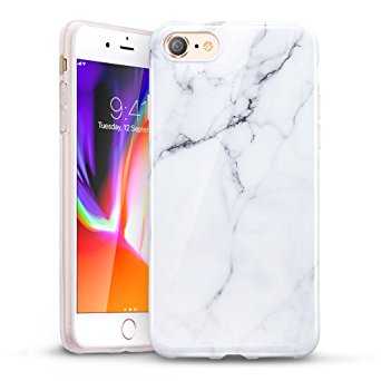 iPhone 8 Case,iPhone 7 Case,ESR Soft TPU Marble Pattern Shell Cover [Support Wireless Charging][Slim Fit] for Apple 4.7" iPhone 8(2017)/iPhone 7(2016)(White Sierra)