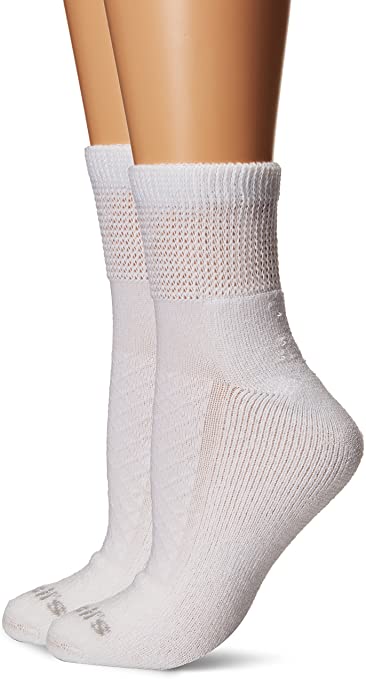 Dr. Scholl's Women's 2 Pack Advanced Relief Ankle Socks with BlisterGuard, White, Shoe Size: 8-12