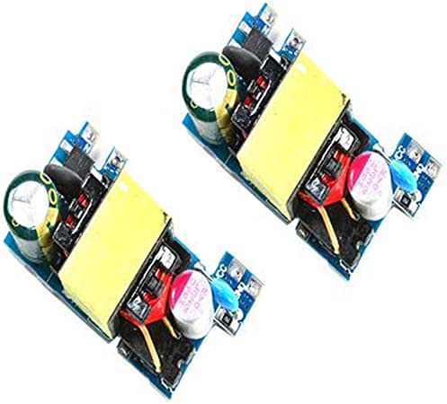 Acxico 2Pcs AC-DC Converter AC 110V 220V 230V to DC 5V 12V 24V Power Supply Mini PCB Module(DC 5V 2A Version)