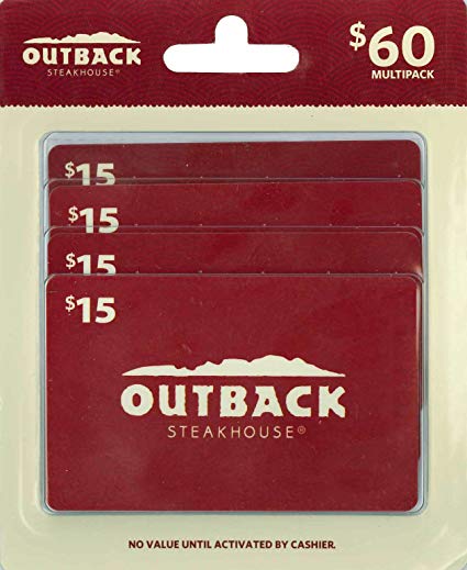 Outback Steakhouse Gift Cards, Multipack of 4