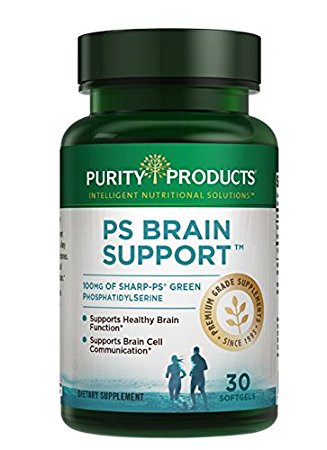 PS Brain Support from Purity Products - (30 Sharp-PS soft gels - 100 mg PhosphatidylSerine each) Non GMO, Soy-Allergen Free