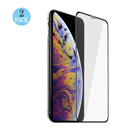 Screen Protector Compatible for iPhone,Full Coverage,0.3mm Thin 9H Hardness,Case Friendly，Support 3D Touch,Anti-Scratch, Tempered Glass Screen Protector for iPhone (iPhone Xs MAX 6.5-Inch)