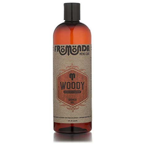 Fromonda Woody Shower Gel, All Natural, Organic Ingredients, Cedarwood & Cypress Scent, 16 oz
