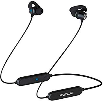 TREBLAB N8 – Magnetic Neckband Wireless Running Earphones Sports - Lightweight, IPX5 Waterproof Earbuds, Noise Canceling Wireless Headphone Bluetooth 5 with Mic for Gym Workout. Sports Headphones 2019