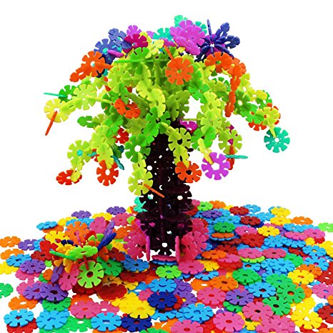 Magtimes Educational Toys Brain Flakes 500 Piece Interlocking Plastic Disc Set Building Blocks Educational Toys | Safe Materials Stem Toy for Kids and Heartfelt Gifts