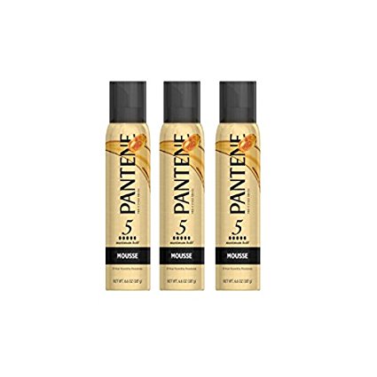 Pantene Pro-V Stylers Mousse, 5 Maximum Hold 6.6 oz (Pack of 3)