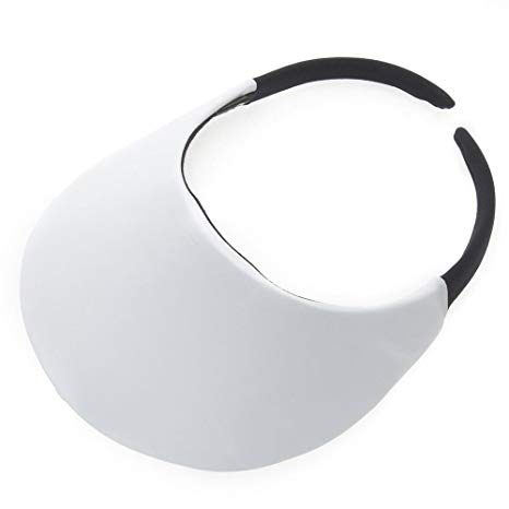 No Headache White Midsize Visor