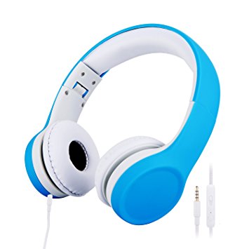 misognare Kids Headphones Wired Volume Limited Headphones for Children (Blue)