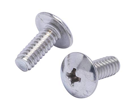 #10-24 X 1/2" Stainless Phillips Truss Head Machine Screw, (100pc), Coarse Thread, 18-8 (304) Stainless Steel, by Bolt Dropper