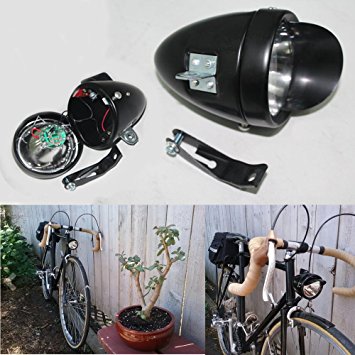 Kate Retro Bicycle Accessory Black Retro Bicycle Headlight LED Bike Lights