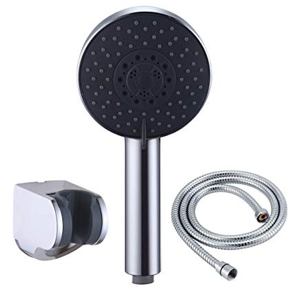 KES LP501B Bathroom FIVE Function Handheld Shower Head with Extra Long Hose and Bracket Holder, Chrome