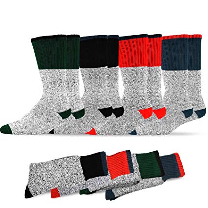 Soxnet Eco Friendly Heavy Weight Recyled Cotton Thermals Boot Socks 4 Pairs