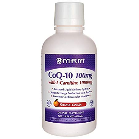 MRM Co-Q10 With L-Carnitine Natural Orange-Vanilla - 1000 mg - 16 fl oz