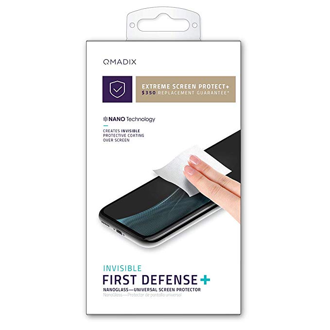 Qmadix Invisible First Defense Liquid Glass Screen Protector with $350 Replacement Guarantee (350)