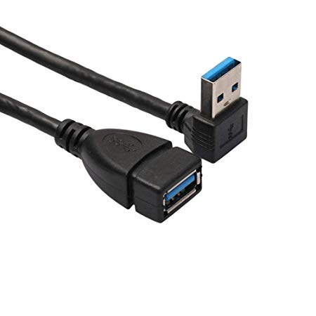 ANRANK USB 3.0 Right Angle 90 Degree Extension Cable Male to Female Adapter Cord