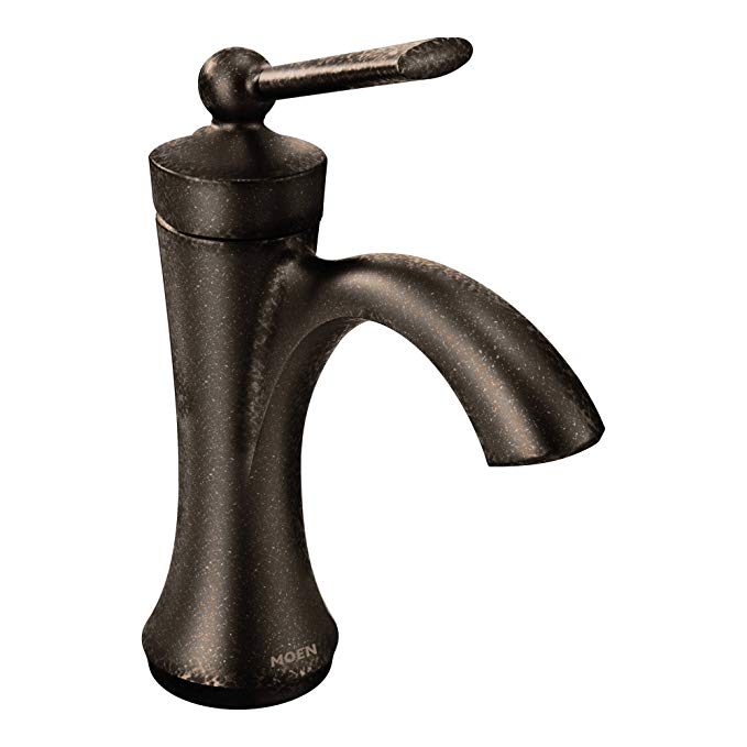 Moen 4500ORB Wynford One-Handle High-Arc Bathroom Faucet with Drain Assembly, Oil Rubbed Bronze