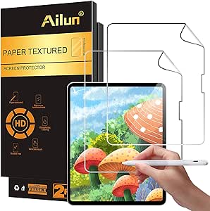 Ailun Paper Textured Screen Protector for iPad Pro 13 Inch 2024 7th Generation, iPad Air 13 Inch 6 Generation [2024 6th Gen] 2 Pack Draw and Sketch Like on Paper Textured Anti Glare