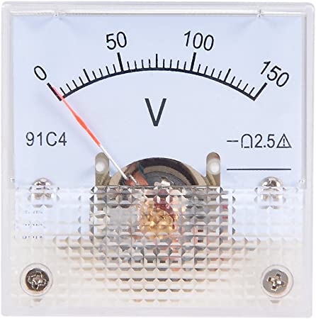 uxcell DC 0-150V Analog Panel Voltage Gauge Volt Meter 91C4 2.5% Error