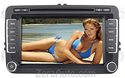 2006-2014 Volkswagen Jetta Passat GTI 2007-2014 Volkswagen EOS 2009-2014 Volkswagen CC Tiguan Golf 2012-2014 Volkswagen Beetle In-Dash GPS Navigation Stereo DVD CD MP3 AVI USB SD Radio Bluetooth Hands-free A2DP Music Streaming Steering Wheel Controls Touch Screen iPod-Ready iPhone-Ready AV Receiver Video Audio Player Multimedia Infotainment System w/ Digital TV Rear View Camera OEM Fit Replacement Install Deck