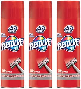 Resolve High Traffic Carpet Foam, 22 oz Can, Cleans Freshens Softens & Removes Stains (Pack of 3)