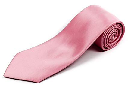 100% Silk Extra Long Tie for Big and Tall Men - Solid Color Mens Necktie - 63-inch XL or 70-inch XXL