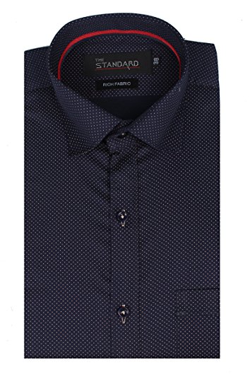The Standard Men's Casual Wear, Dotted Blue Shirt (SKU0005)