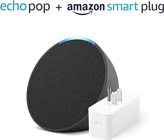 Echo Pop Charcoal with Amazon Smart Plug