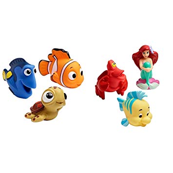 The First Years Disney Baby Bath Squirt Toys, Finding Nemo with Disney Baby Bath Squirt Toys, The Little Mermaid