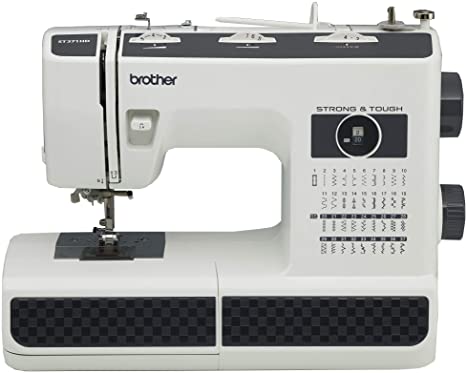 Brother RST371HD Strong and Tough Machine with 37 Stitches, Metal Plate, Heavyweight Needles, and 6 Sewing Feet, White