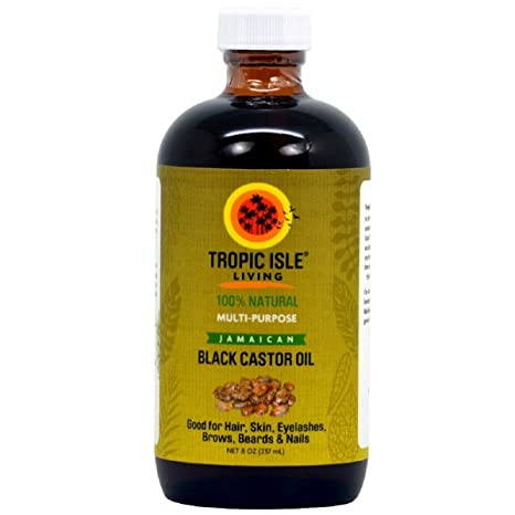 Tropic Isle Living Jamaican Black Castor Oil - Glass Bottle, 8 oz. / 237 ml.