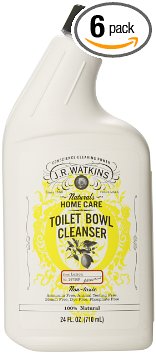 J.R. Watkins Natural Toilet Bowl Cleaner, Lemon , 24 Ounce (Pack of 6)