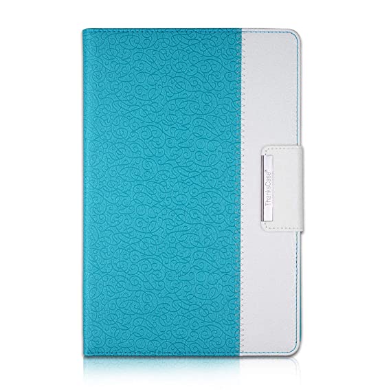 Thankscase Case for Galaxy Tab S6 10.5", Rotating Stand Case for Galaxy Tab S6 Build-in S Pencil Holder, Wallet Pocket, Hand Strap for Galaxy Tab S6 2019 SM-T860/T865 /T867 (Teal Blue)