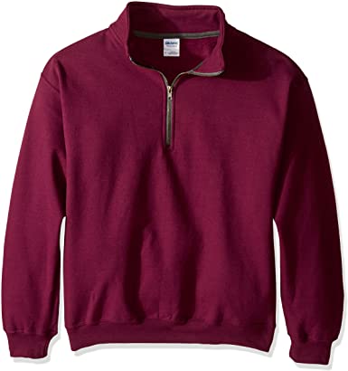 Gildan Mens Fleece Quarter-Zip Cadet Collar Sweatshirt Shirt