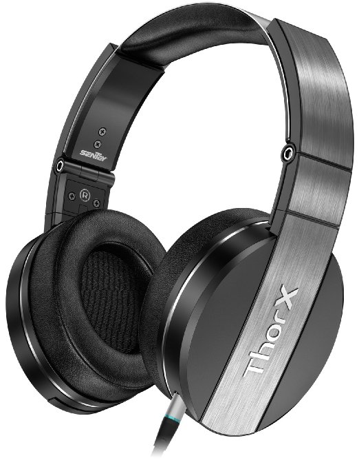 Sentey Thorx Headphones Headset With Microphone Wired HD Over the Ear Volume Control Audiophile Metal Band Rotation Cups Travel Carrying Case Included LS-4430 HD Gaming Pc Mac Computer Men Kids Girls