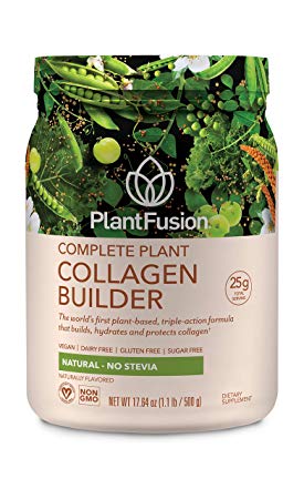 PlantFusion Complete Plant Collagen Builder, Unflavored, 17.64oz Tub