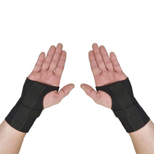 Thermoskin Carpal Tunnel Left & Right Braces with Dorsal Stay, Black, Medium, 7 Ounce