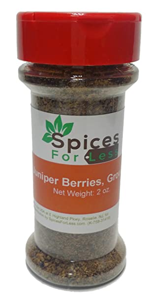SFL Juniper Berries, Ground - 2 ounce Shaker Jar - Kosher