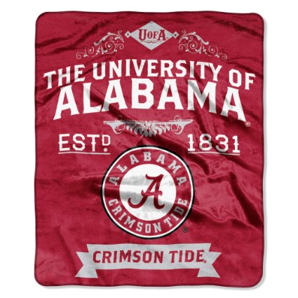 NCAA Label 50-inch by 60-inch Plush Raschel Throw