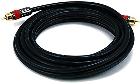 Monoprice 15ft High-quality Coaxial Audio/Video RCA CL2 Rated Cable - RG6/U 75ohm (for S/PDIF, Digital Coax, Subwoofer, and Compos