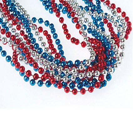 Red, White, & Blue Metallic Necklaces