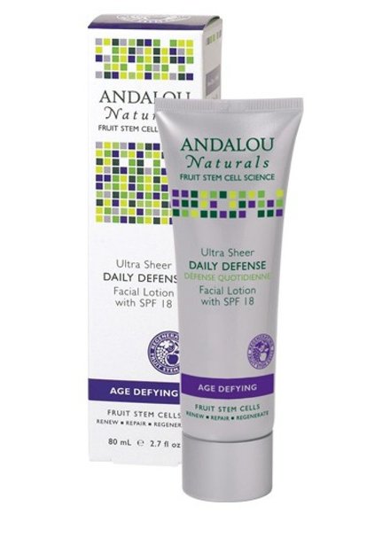 Andalou Naturals Ultra Sheer SPF 18 Daily Defense Facial Lotion 27 Ounce